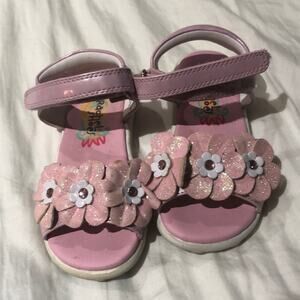 Rachel shoes 6 pink rubber sole sandal euc